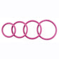 Rubber O-Ring Assorted Sizes - Plum/Purple - 4 Pack