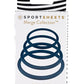 Rubber O-Ring Assorted Sizes - Blue/Turquoise - 4 Pack