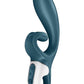 Satisfyer Hug Me Rechargeable Silicone Vibrator with Clitoral Stimulation - Grayblue