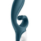Satisfyer Hug Me Rechargeable Silicone Vibrator with Clitoral Stimulation - Grayblue