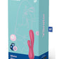 Satisfyer Mono Flex Rechargeable Silicone Rabbit Vibrator - Red