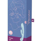 Satisfyer Triple Oh Rechargeable Silicone Dual Stimulating Vibrator - Blue/Light Blue
