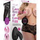 Secrets Floral Lace Boyshort and Love Egg Rechargeable Panty Vibe with Remote Control - Black - Plus Size/Queen