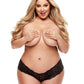 Secrets Lace Boyshort and Rechargeable Remote Control Panty Vibe - Black - Queen