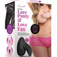 Secrets Low Rise Lace Panty and Love Egg Rechargeable Panty Vibe with Remote Control - Hot Pink/Pink - Plus Size/Queen