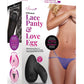 Secrets Open Back Lace Panty and Love Egg Rechargeable Panty Vibe with Remote Control - Purple