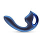 Seduction Kaia Rechargeable Silicone Dual Vibrator with Air Pulse Clitoral Stimulator - Blue