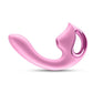 Seduction Kaia Rechargeable Silicone Dual Vibrator with Air Pulse Clitoral Stimulator - Pink