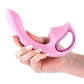 Seduction Kaia Rechargeable Silicone Dual Vibrator with Air Pulse Clitoral Stimulator