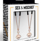 Sex and Mischief Brat Pearl Nipple Jewelry - Rose Gold/White