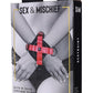 Sex and Mischief Ex's Andamp; Oh's Cross Cuffs - Black/Red