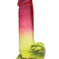 Shades Gradient Dildo - Pink/Yellow - 8in
