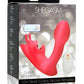 Shegasm Butterfy Tease Rechargeable Silicone 10x Clitoral Suction Stimulator with Remote Control - Pink