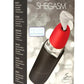 Shegasm Pocket Pucker Silicone Rechargeable Lipstick Clitoral Stimulator - Black/Red