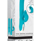 Show Stopper Rechargeable Silicone Dual Vibrator with Clitoral Stimulator - Teal