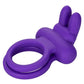 Silicone Rechargeable Dual Rockin Rabbit Multi Speed Cockring Waterproof