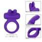 Silicone Rechargeable Dual Rockin Rabbit Multi Speed Cockring Waterproof