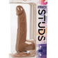 Silicone Studs Realistic Dildo - Caramel - 6in