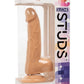 Silicone Studs Realistic Dildo - Vanilla - 6in