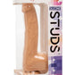 Silicone Studs Realistic Dildo - Vanilla - 8in