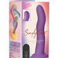 Simply Sweet 21x Vibrating Wavy Rechargeable Silicone Dildo with Remote - Purple