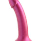 Simply Sweet Metallic Silicone Dildo - Pink - 7in