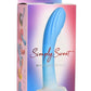 Simply Sweet Rippled Silicone Dildo - Blue/White