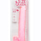Size Queen Dildo with Balls - Pink - 12in