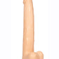Size Queen Dildo with Balls - Vanilla - 12in