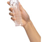 Size Up Texured Clear View Penis Extender with Ball Loop
