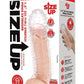 Size Up Texured Clear View Penis Extender with Ball Loop - Clear - 1.5in