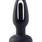 Snuggy Tapping Rechargeable Silicone Prostate Massager Butt Plug Anal Vibrator - Black