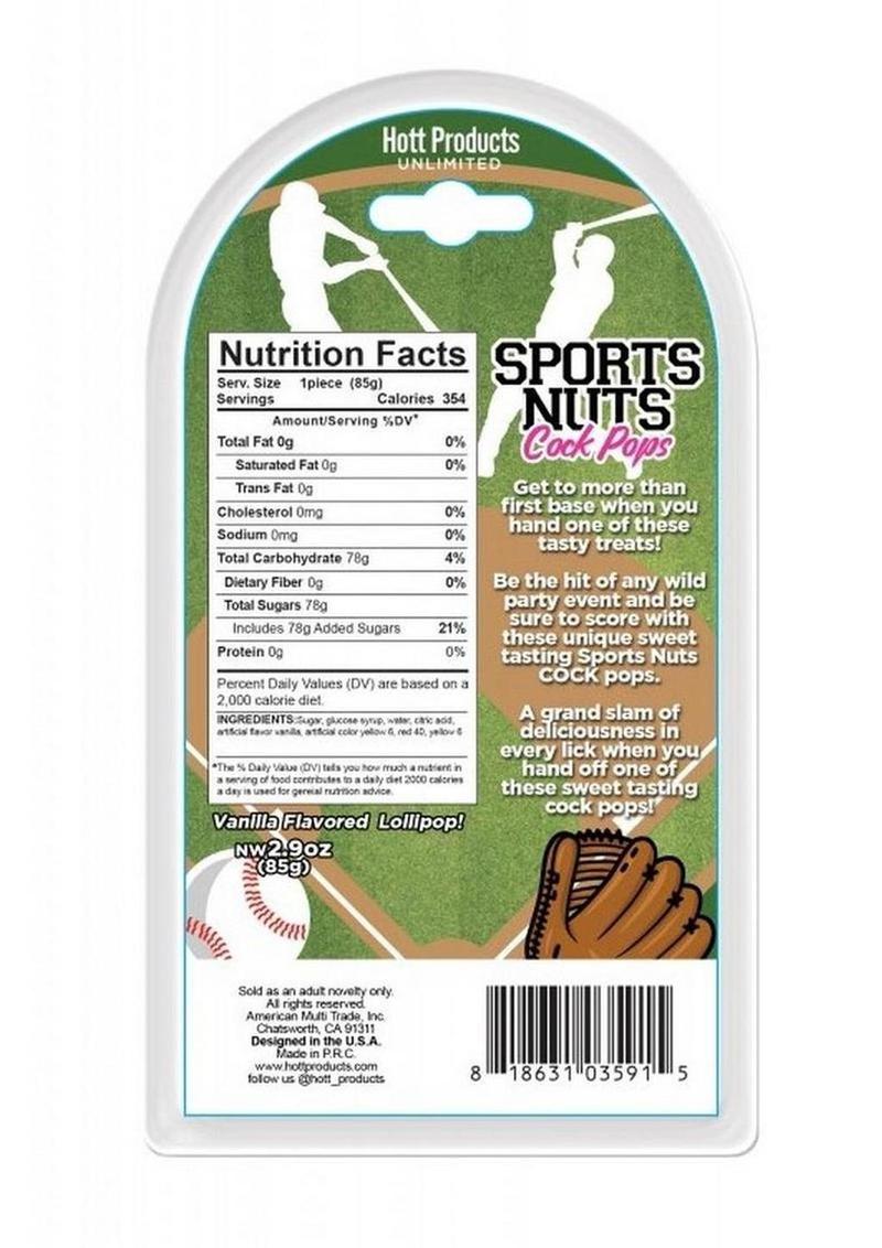 Sports Nuts Cock Pop Baseballs - Vanilla