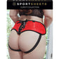 Sportsheet Curvy Collection Sunset Lace Corsette Adjustable Strap-On - Red - Plus Size/Queen