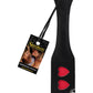 Sportsheets Leather Heart Impression Paddle - Black - 12in