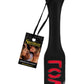 Sportsheets Leather Love Impression Paddle - Black - 12in