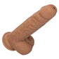 Squirting Fuck Stick Rechargeable Silicone Realistic Dong with Suction Cup - Chocolate