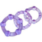Stay Hard Beaded Cock Rings (3 Sizes - Purple