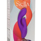 Stella Liquid Silicone Dual Pleaser Rechargeable Vibrator - Purple