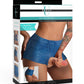 Strap U Booty Shorts Strap-On Harness with Dildo - Blue/Vanilla - Small - 6in