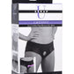 Strap U Lace Envy Black Crotchless Panty Harness - L/XL - Black