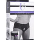 Strap U Lace Envy Black Crotchless Panty Harness - S/M - Black
