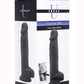 Strap U Silicone Dildo with Balls - Black