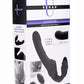 Strap U Slim Rider Rechargeable Silicone Strapless Strap-On - Black