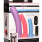 Strap U Triple Peg 28x Vibrating Rechargeable Silicone Dildo Set with Remote Control - Assorted Colors - 5 Piece