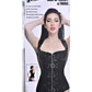 Strict Lace-Up Corset Vest and Thong - Black - Medium