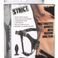 Strict Male Chastity Harness with Silicone Anal Plug - Black