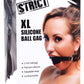 Strict XL Silicone Gag Ball - Black - XLarge - 2in