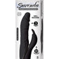 Surenda Rabbit Lover and Dildo Rechargeable Silicone Vibrator - Black