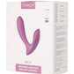 Svakom Erica Rechargeable Silicone App Compatible Dual Vibrator with Clitoral Stimulator and Remote - Pink